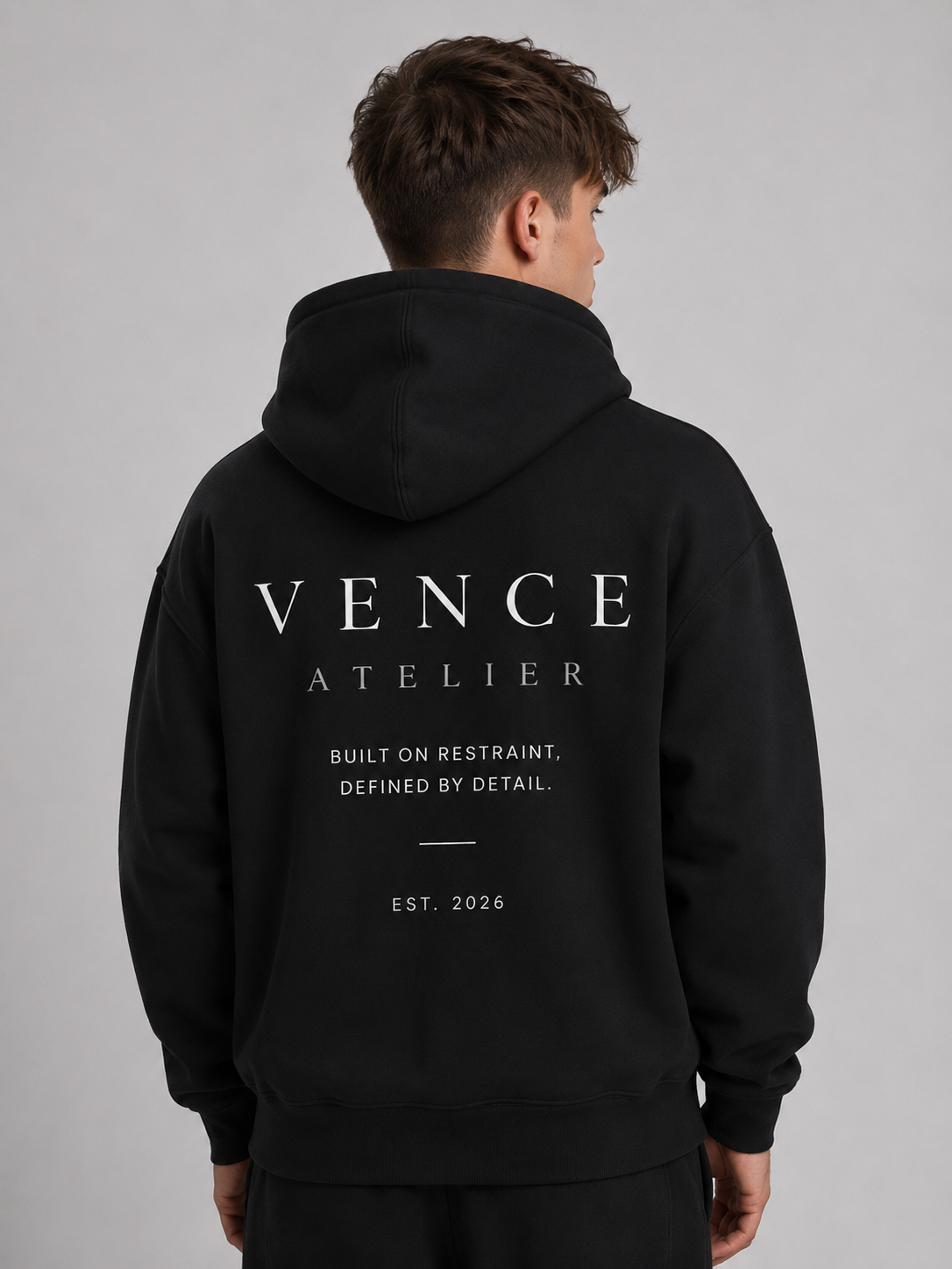 Black zip-up hoodie