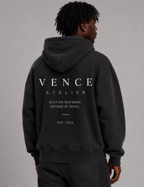 Black washed hoodie