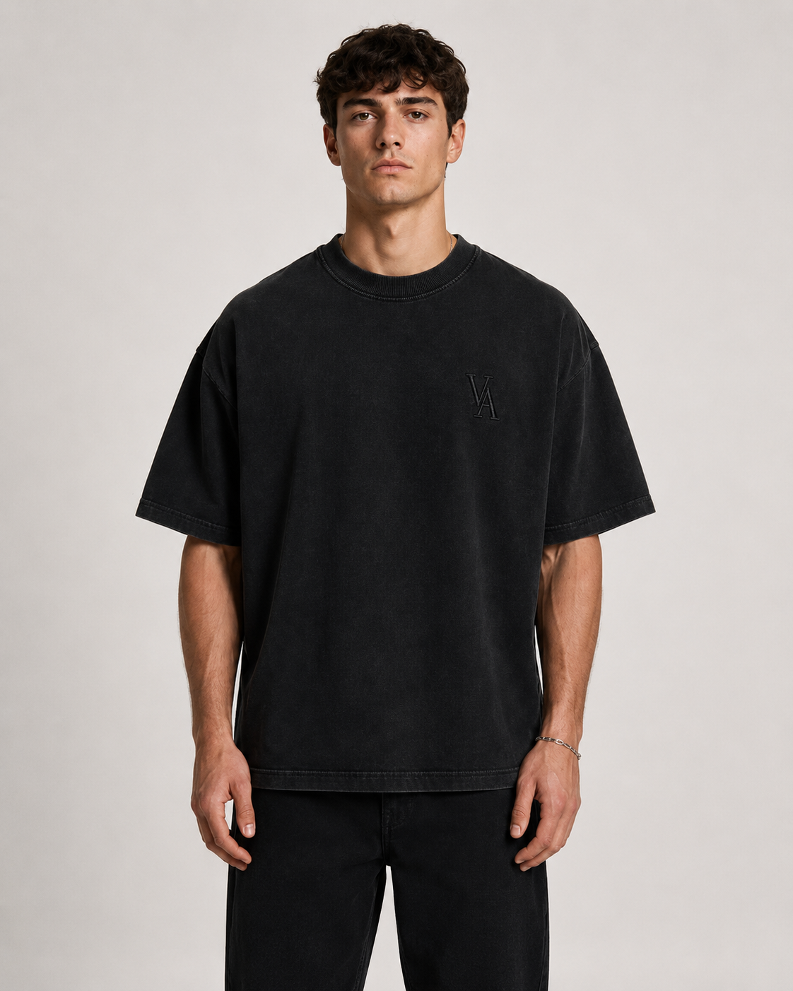 Black washed t shirt