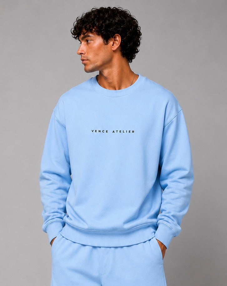 Baby blue crew neck sweater